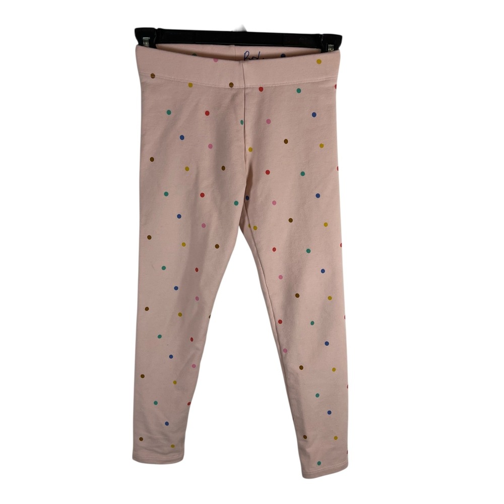 Boden Kids Pink Polka Dot Leggings Multi Color Spots‎ Size 7-8Y Cotton Blend